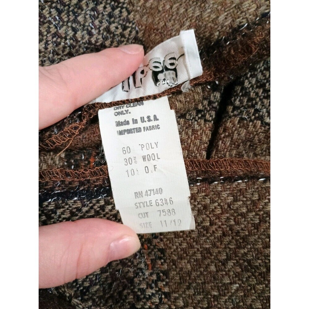 VTG Albee Skirt Womens 11/12 Wool Poly Blend Plaid  Modest Style - Not Lined - Picture 3 of 7